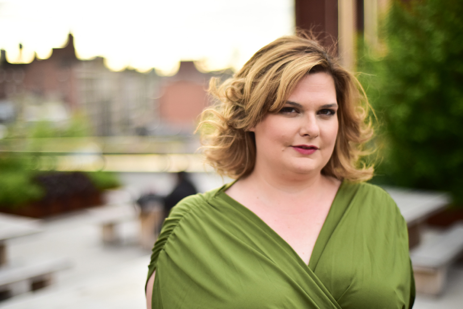 Photo of Eowyn Driscoll Contralto in a Green Dress